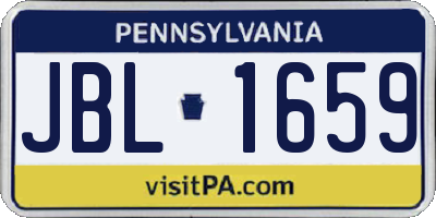 PA license plate JBL1659