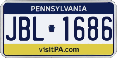 PA license plate JBL1686