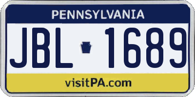 PA license plate JBL1689