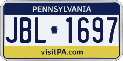 PA license plate JBL1697