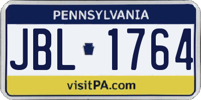 PA license plate JBL1764