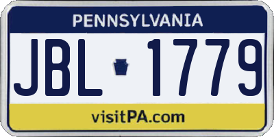 PA license plate JBL1779