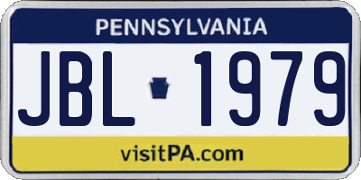 PA license plate JBL1979