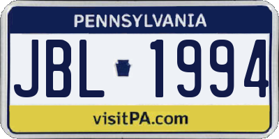 PA license plate JBL1994