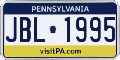 PA license plate JBL1995