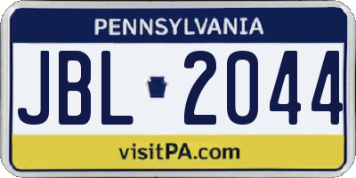 PA license plate JBL2044