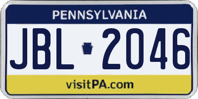 PA license plate JBL2046