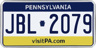 PA license plate JBL2079