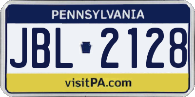 PA license plate JBL2128