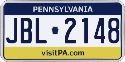 PA license plate JBL2148