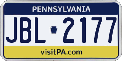 PA license plate JBL2177