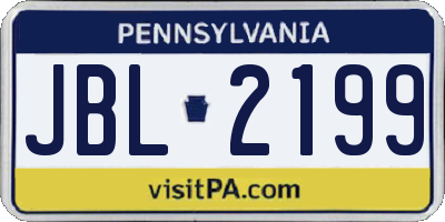 PA license plate JBL2199