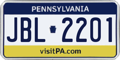 PA license plate JBL2201