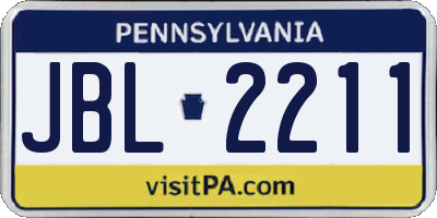 PA license plate JBL2211