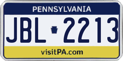 PA license plate JBL2213