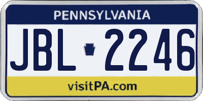 PA license plate JBL2246