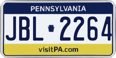 PA license plate JBL2264