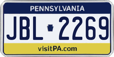 PA license plate JBL2269