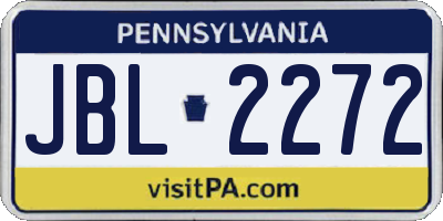 PA license plate JBL2272