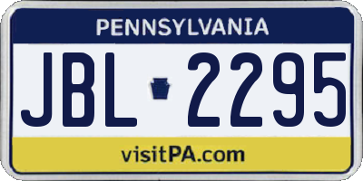 PA license plate JBL2295