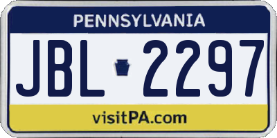 PA license plate JBL2297