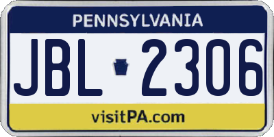 PA license plate JBL2306