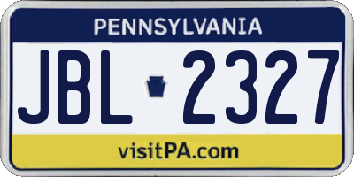 PA license plate JBL2327