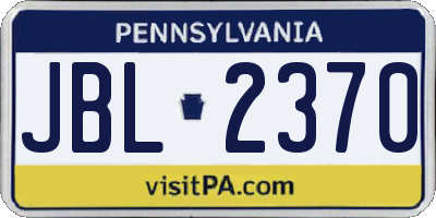 PA license plate JBL2370