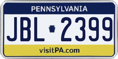 PA license plate JBL2399