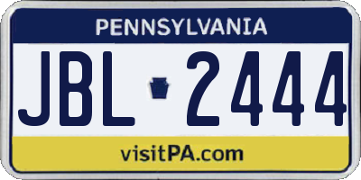 PA license plate JBL2444