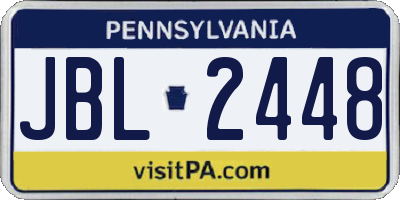 PA license plate JBL2448