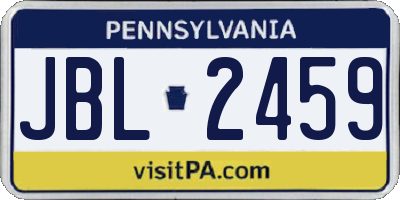 PA license plate JBL2459