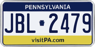 PA license plate JBL2479