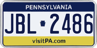 PA license plate JBL2486