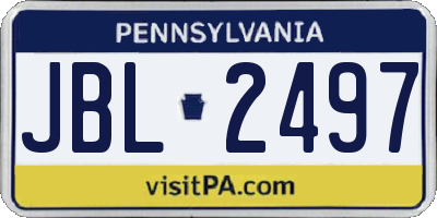 PA license plate JBL2497