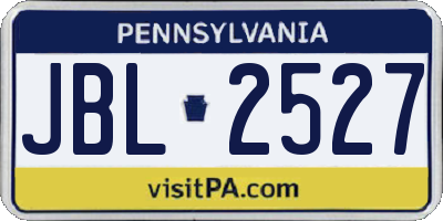 PA license plate JBL2527