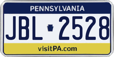 PA license plate JBL2528