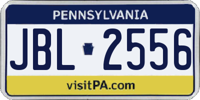 PA license plate JBL2556