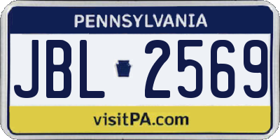 PA license plate JBL2569