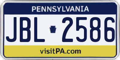 PA license plate JBL2586