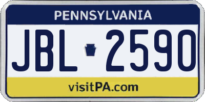 PA license plate JBL2590