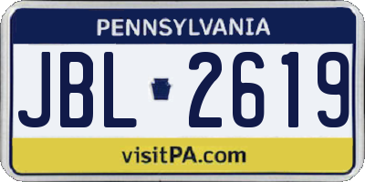 PA license plate JBL2619