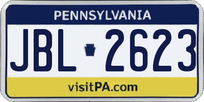 PA license plate JBL2623