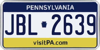 PA license plate JBL2639