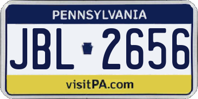 PA license plate JBL2656