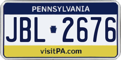 PA license plate JBL2676