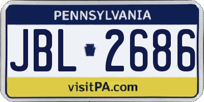 PA license plate JBL2686