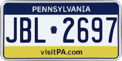 PA license plate JBL2697