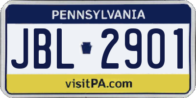 PA license plate JBL2901