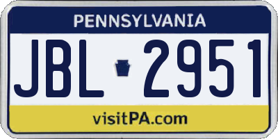 PA license plate JBL2951